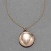 Antique 1800s 14k Gold Filled Round Polished Locket Necklace