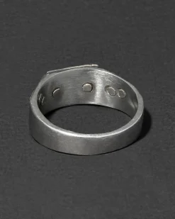 Antique 1910s 14k Gold & Steel Arts & Crafts Design Ring
