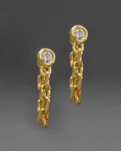 Asterales Chain Linked Front Back Earring