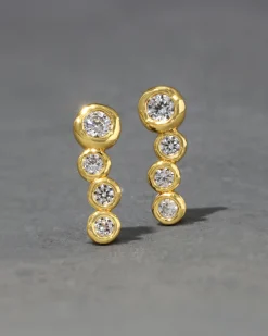 Asterales Gold Bar Earring