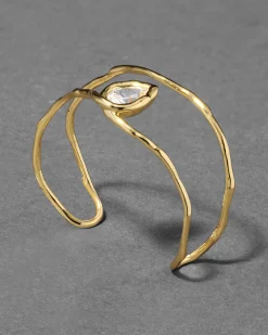 Asterales Gold Floating Cuff Bracelet