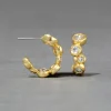 Asterales Gold Small Hoop Earring