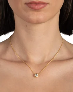 Asterales Gold Solitaire Necklace