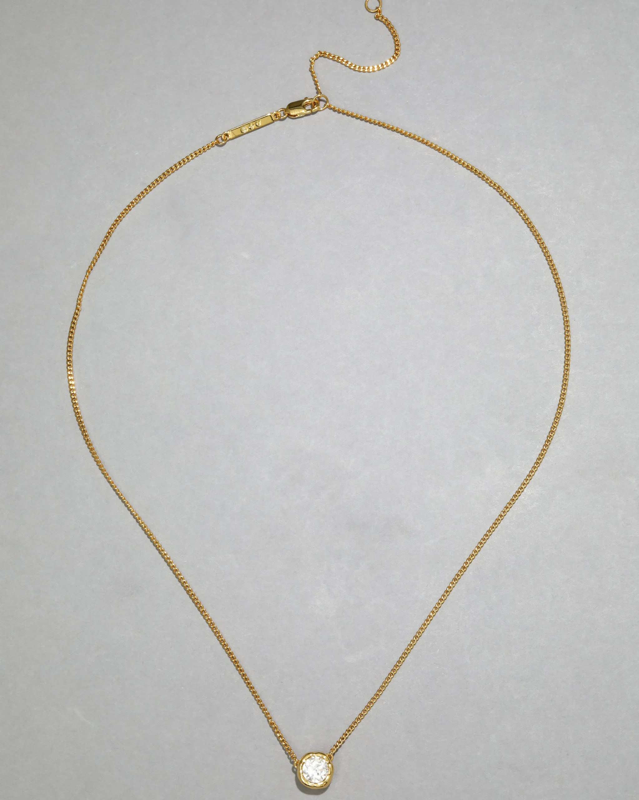 Asterales Gold Solitaire Necklace