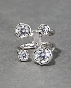 Asterales Silver Open Ring