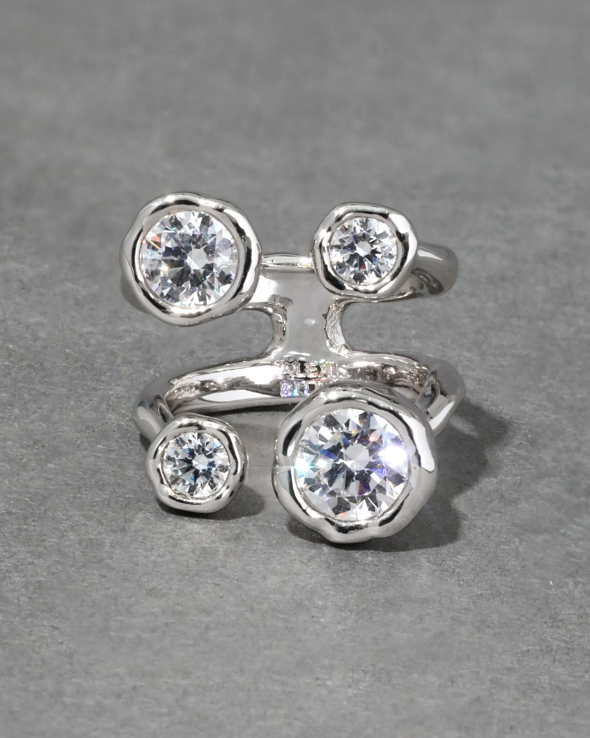 Asterales Silver Open Ring