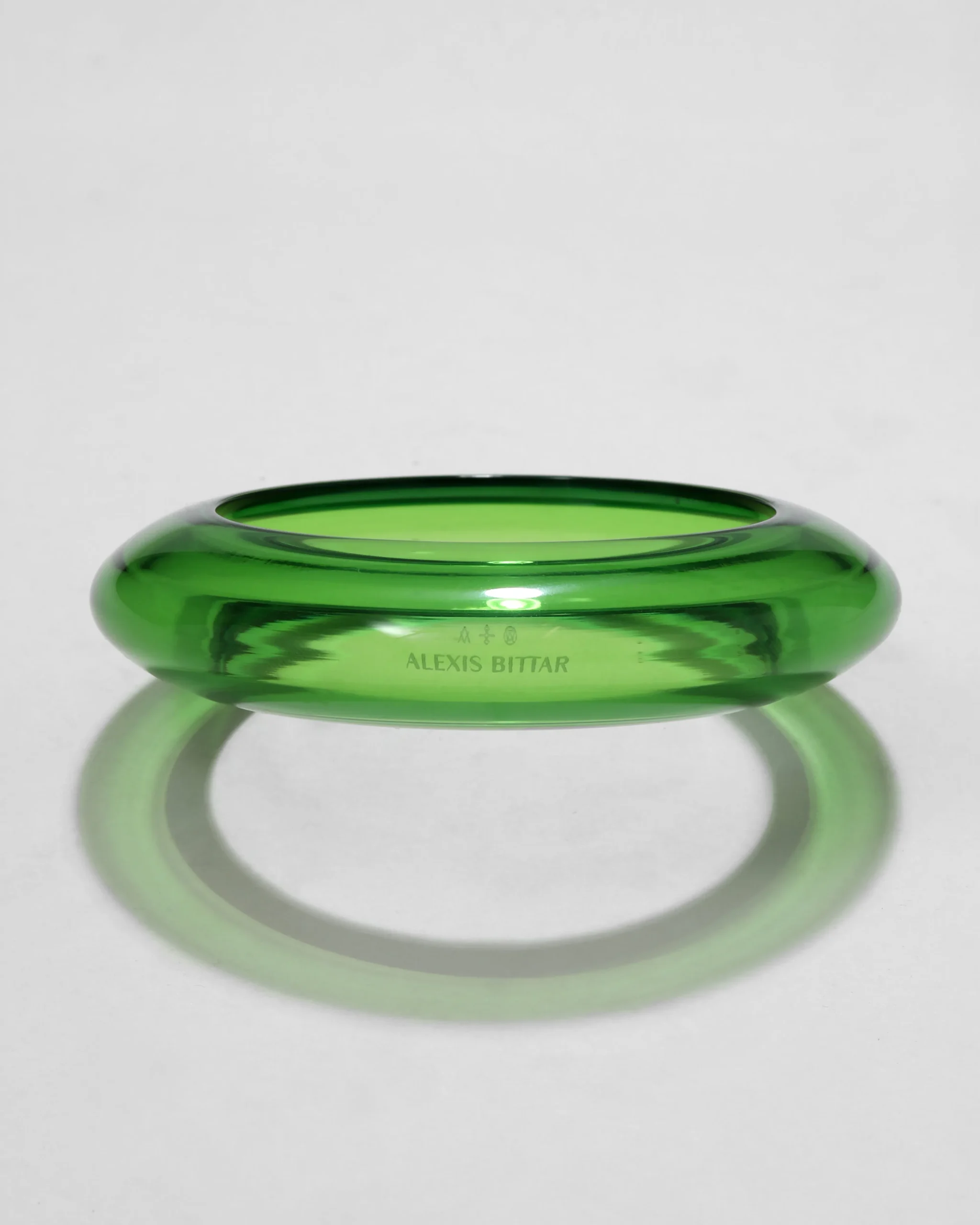 Bonbon Lucite Saucer Bangle Bracelet- Basil