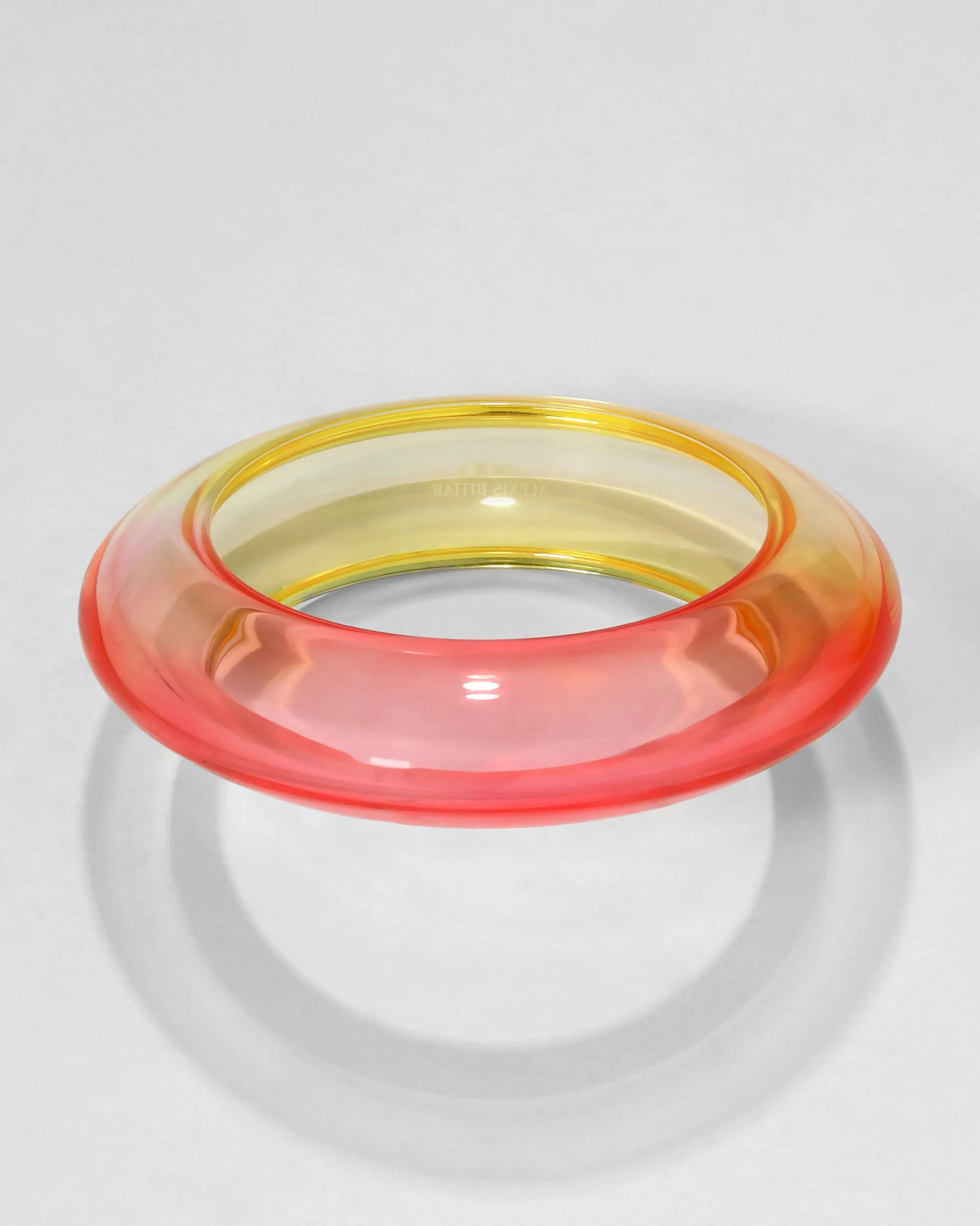 Bonbon Lucite Saucer Bangle Bracelet- Sunset