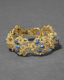 Brut Gold Lapis Line Bracelet