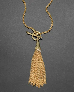 Brut Gold Long Tassel Necklace