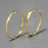Brut Gold Skinny Hoop Earring