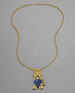 Brut Lion Lapis Necklace