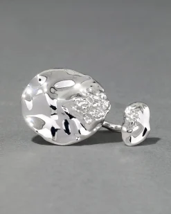 Brut Silver Double Disc Ring