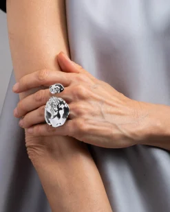 Brut Silver Double Disc Ring