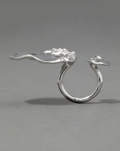Brut Silver Double Disc Ring
