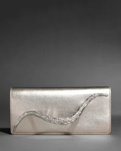 Crystal Curve Clutch- Champagne