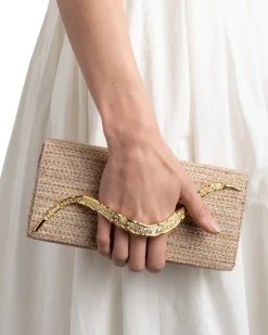 Crystal Curve Clutch- Sunset Blush