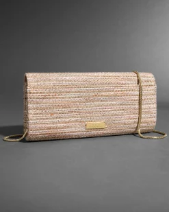 Crystal Curve Clutch- Sunset Blush