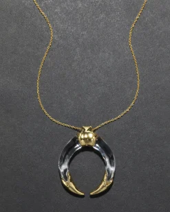Gilded Tusk Lucite Necklace