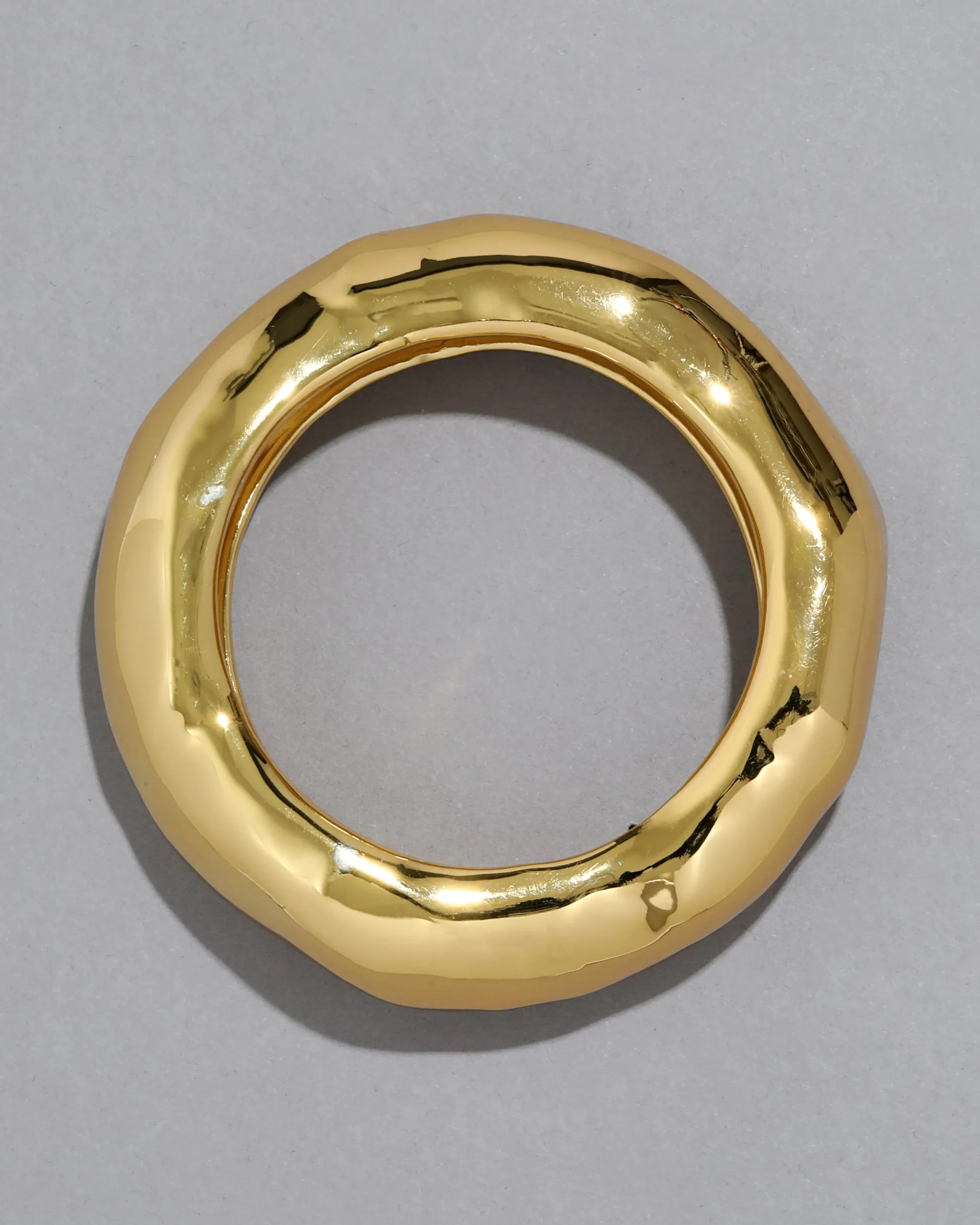 Large Molten Bangle Bracelet- Gold