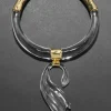 Liquid Lucite Brutalist Pendant Collar Necklace