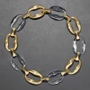 Liquid Lucite Gold Link Necklace- Clear