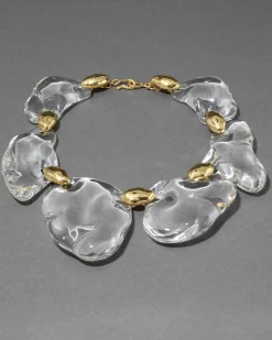 Liquid Lucite Pebble Necklace
