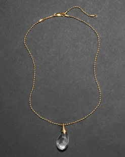 Liquid Lucite Teardrop Pendant Necklace