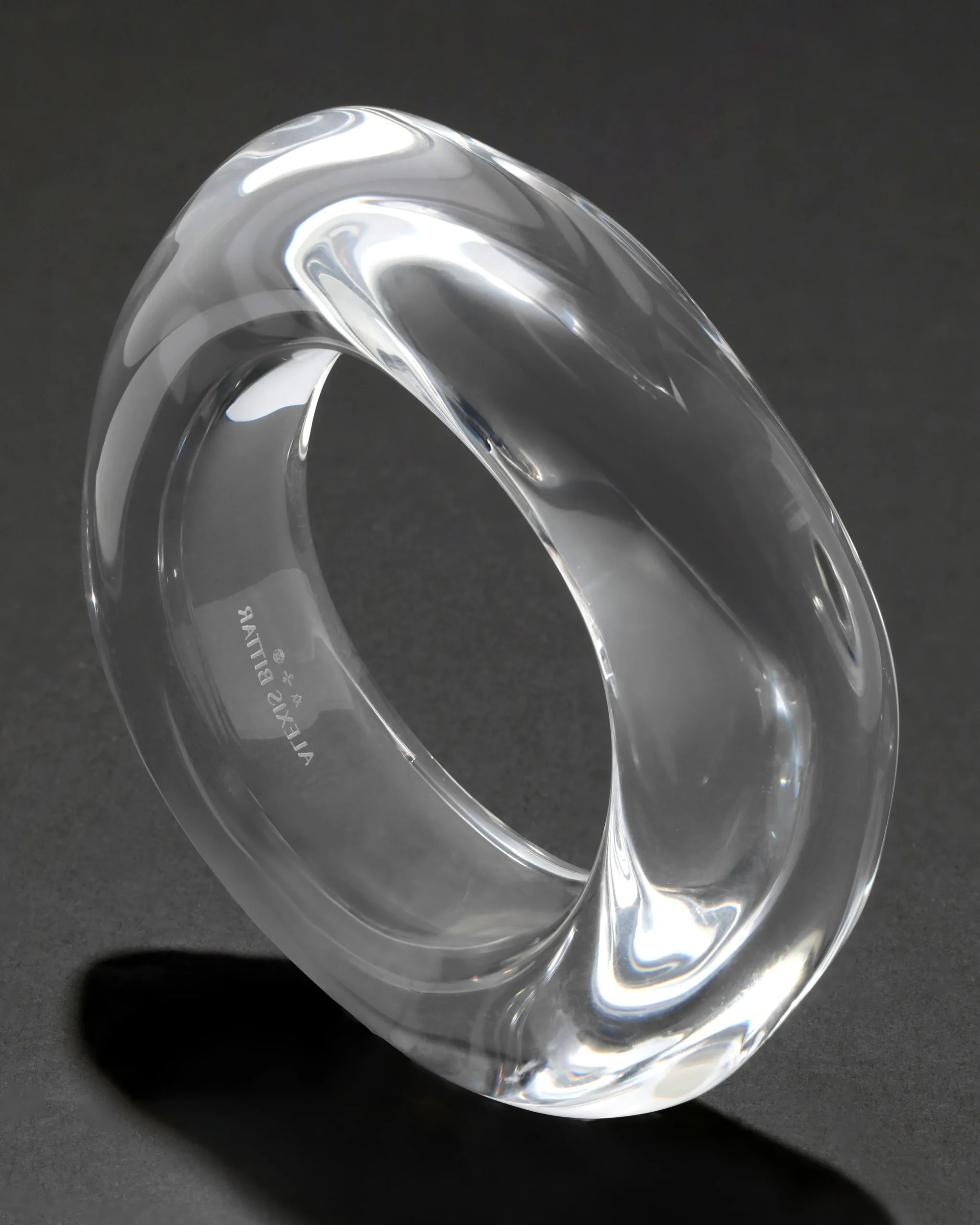 Liquid Lucite Wavy Bangle Bracelet