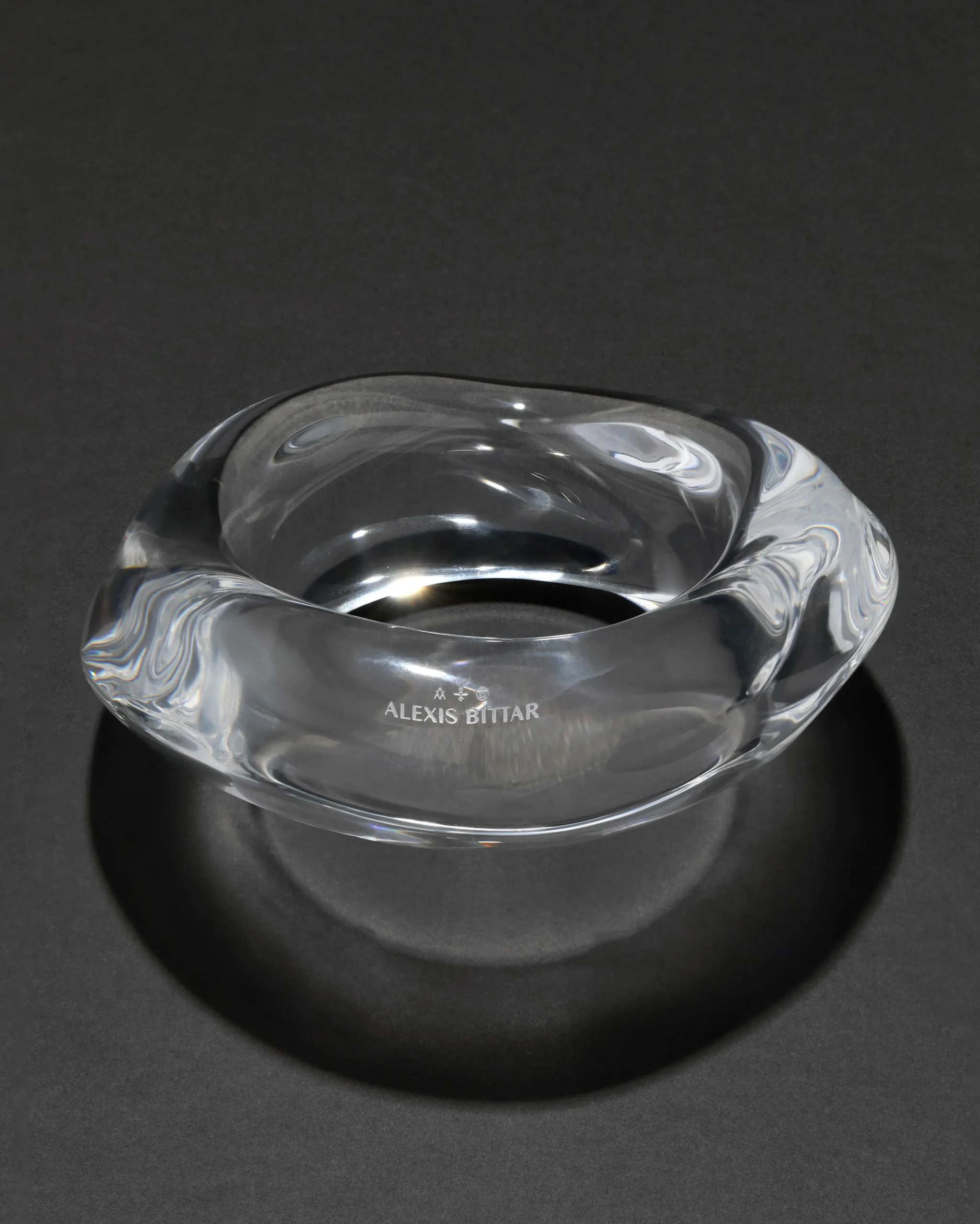 Liquid Lucite Wavy Bangle Bracelet