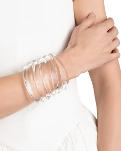Liquid Lucite Wide Ripple Cuff