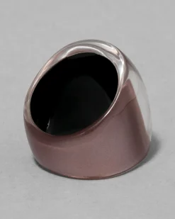 Lucite Block Ring- Dusty Rose