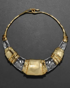 Lucite Brutalist Segmented Collar Necklace