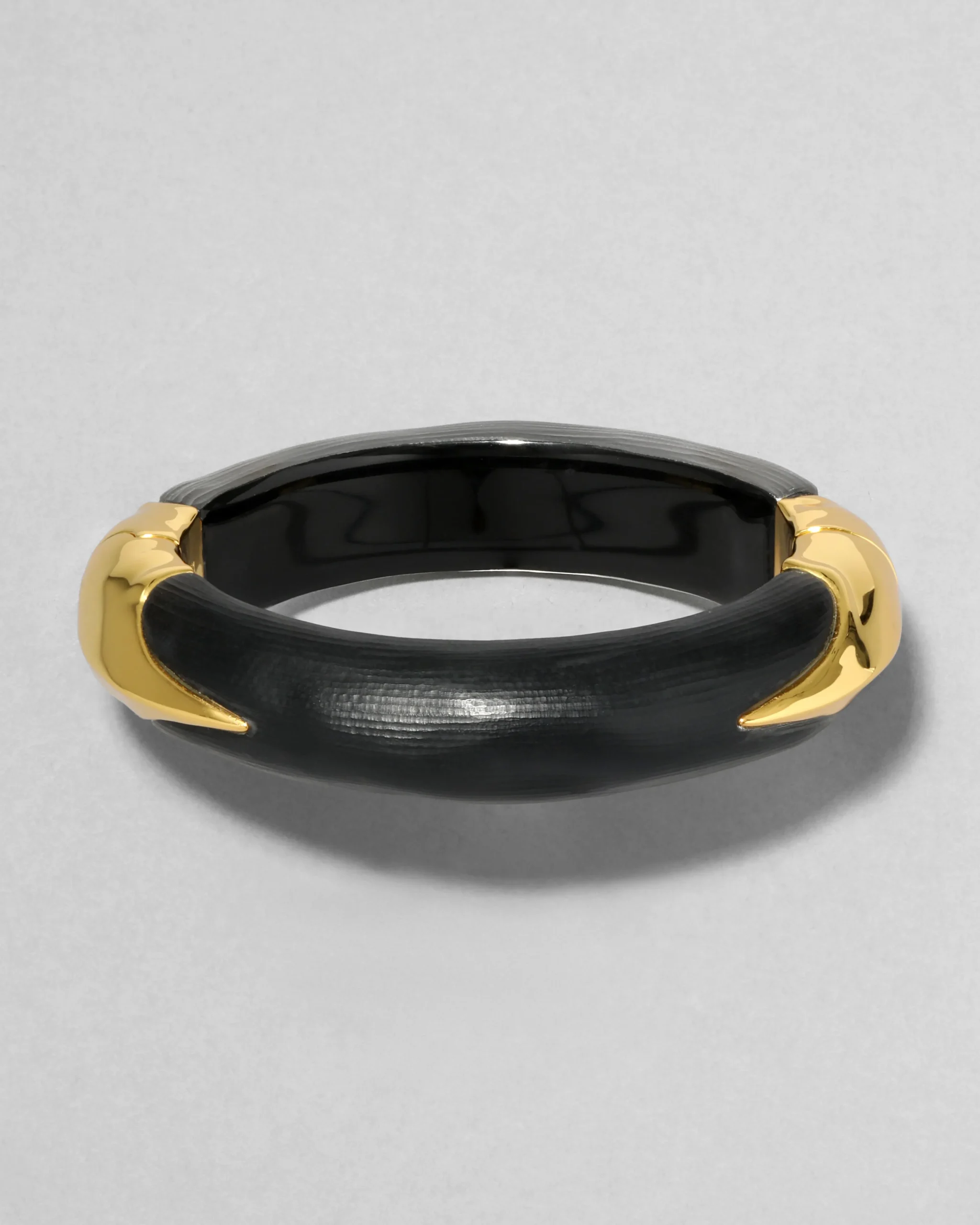 Lucite Claw Hinge Bracelet- Black