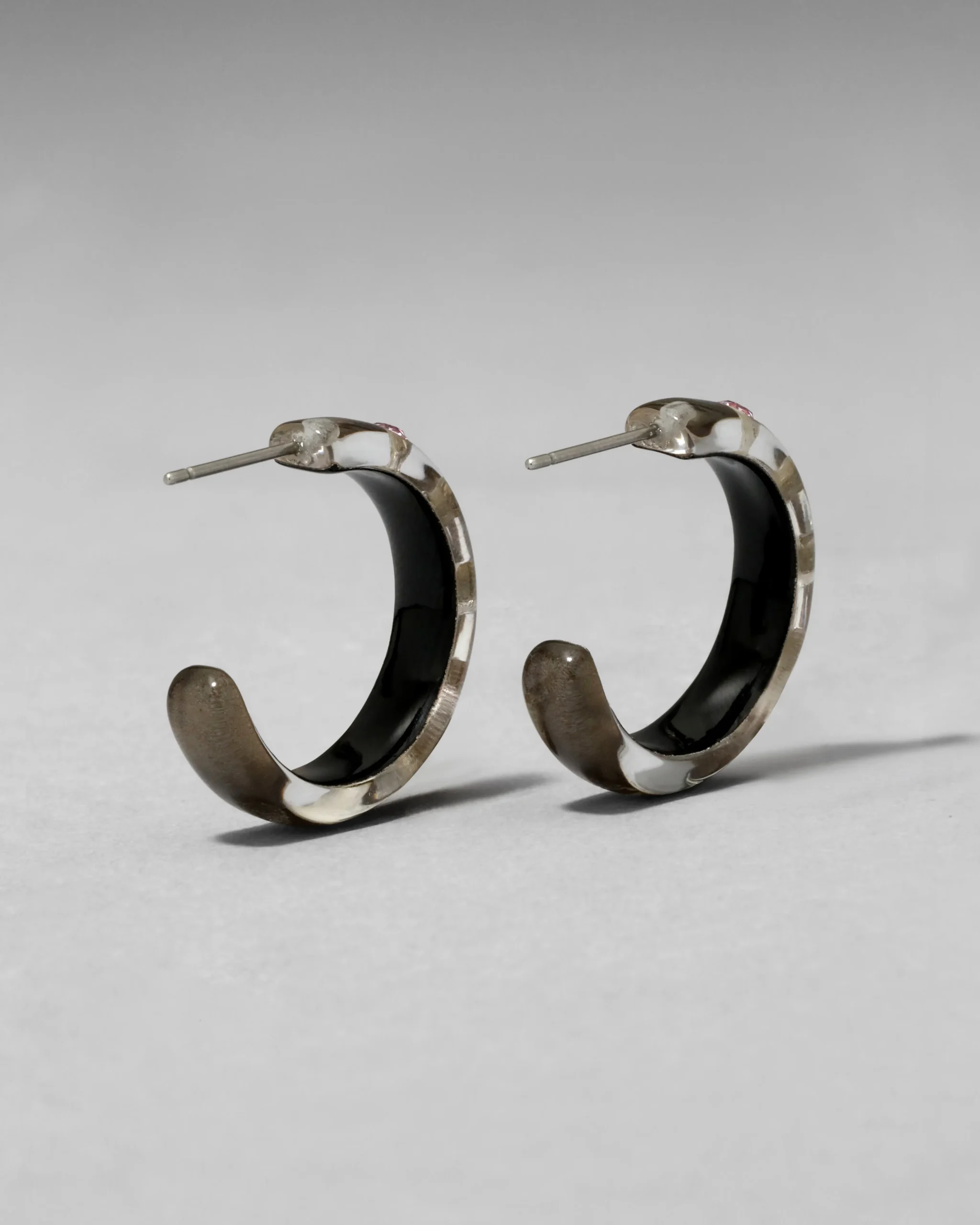Lucite Crystal Hoop Earring- Dune