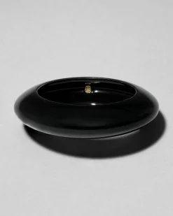 Lucite Saucer Bangle Bracelet- Onyx