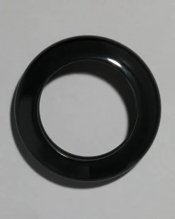 Lucite Saucer Bangle Bracelet- Onyx