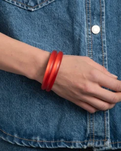 Lucite Skinny Bangle- Lipstick Red