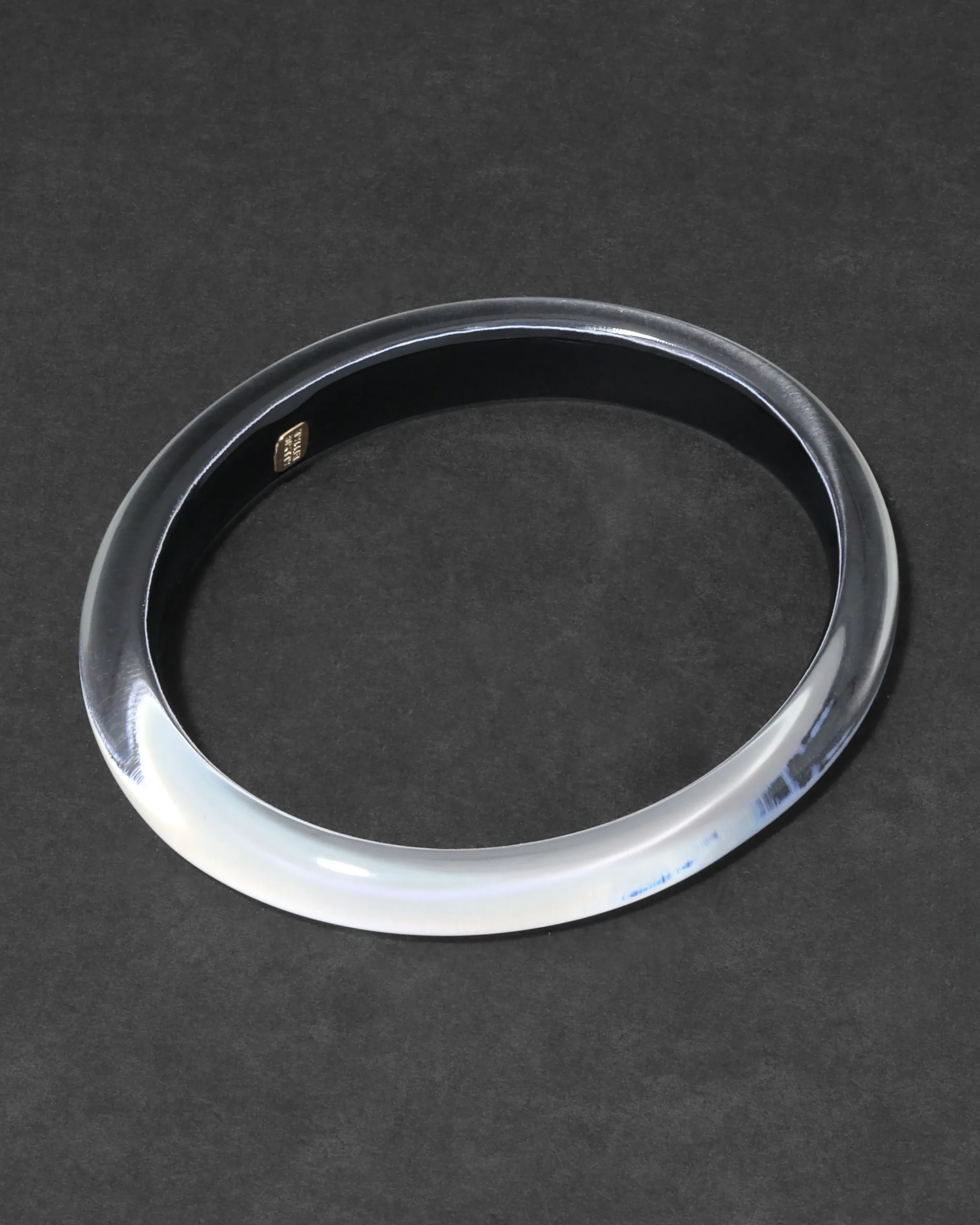 Lucite Skinny Bangle- White Opal