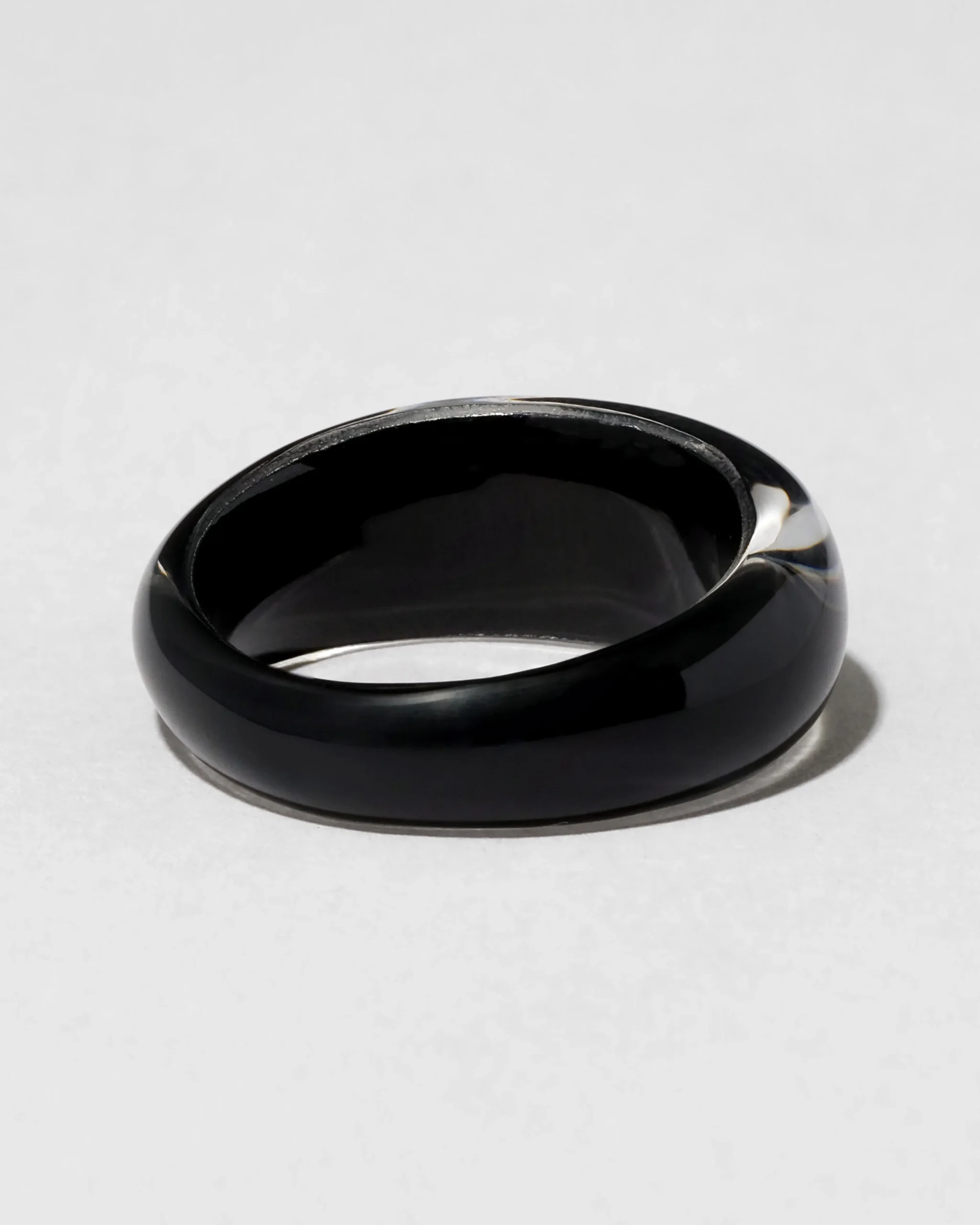 Lucite Tapered Ring- Onyx