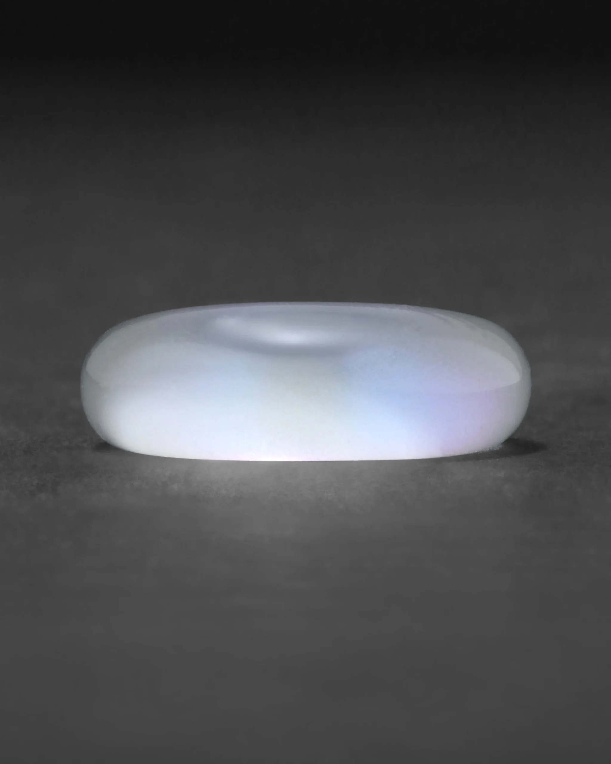 Lucite Tapered Ring- White Opal