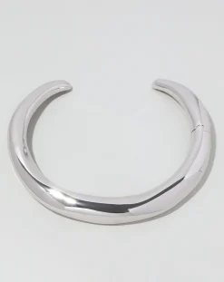 Metal Hinge Collar Necklace - Silver