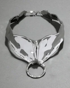Molten Silver Bonded Collar Necklace