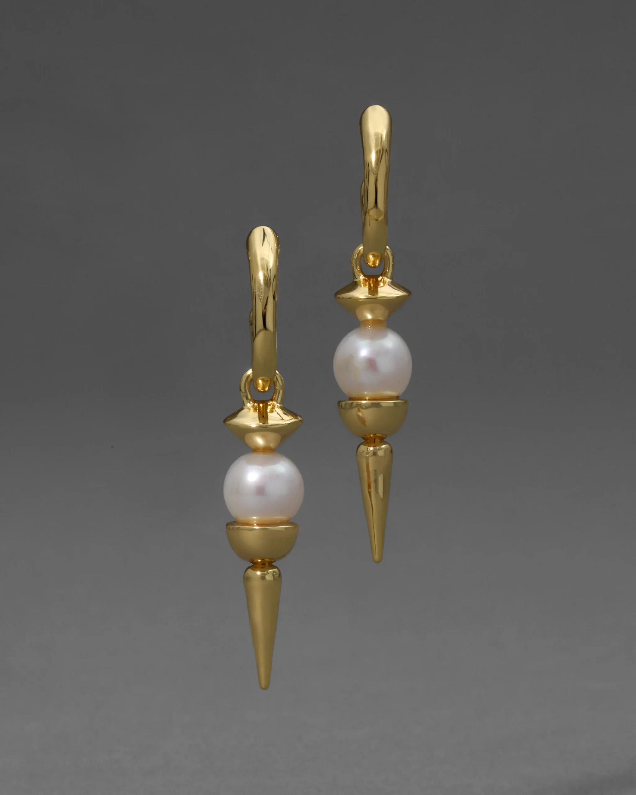Perla Spear Drop Hoop Earring