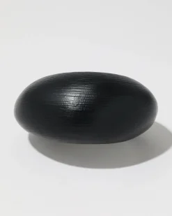Puffy Lucite Tapered Bangle Bracelet- Black
