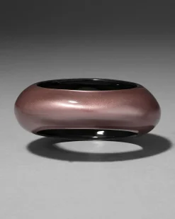 Puffy Lucite Tapered Bangle Bracelet- Dusty Rose