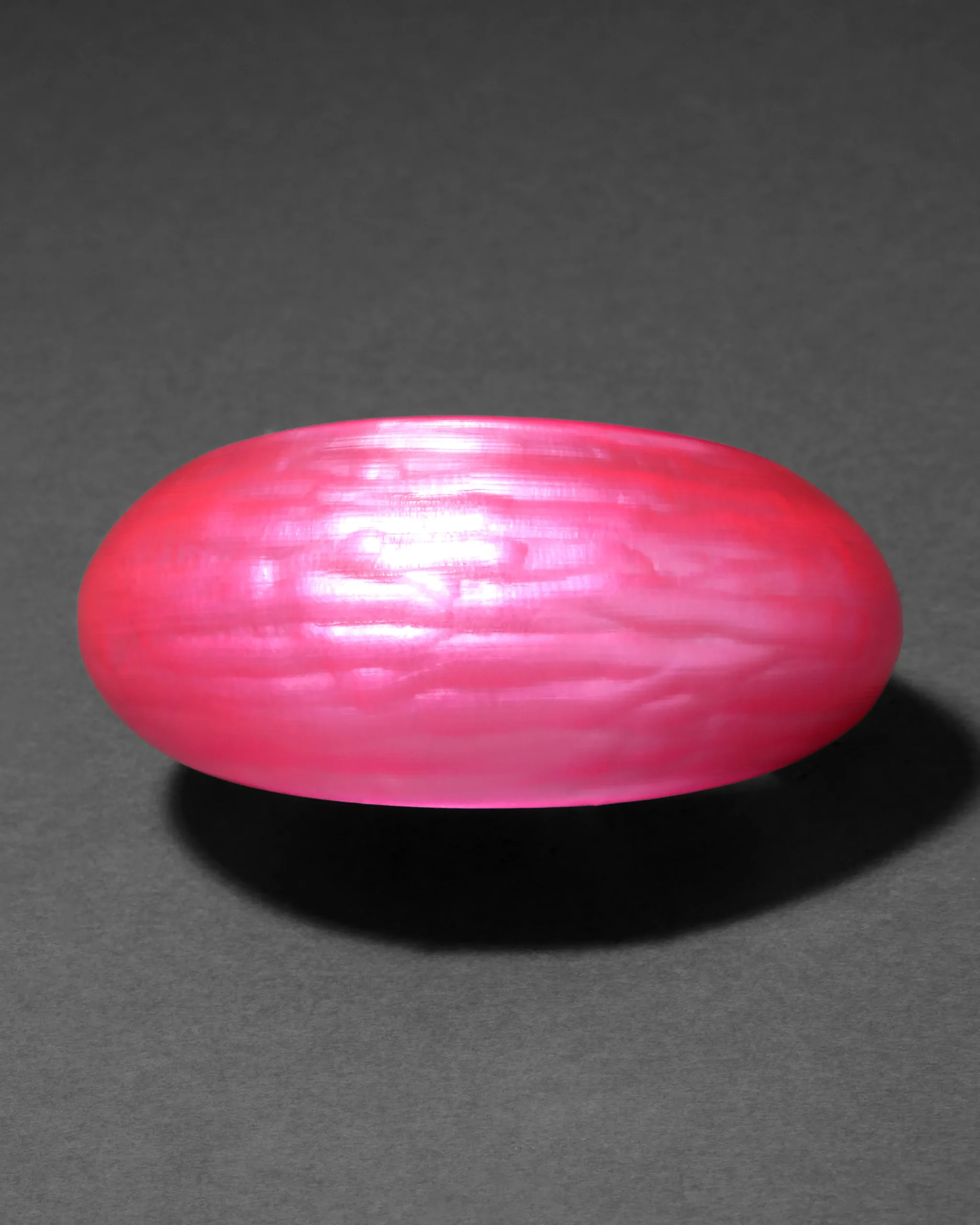 Puffy Lucite Tapered Bangle Bracelet- Neon Pink