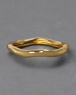 Small Molten Bangle Bracelet- Gold