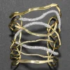Solanales Crystal Intertwined Wide Cuff Bracelet