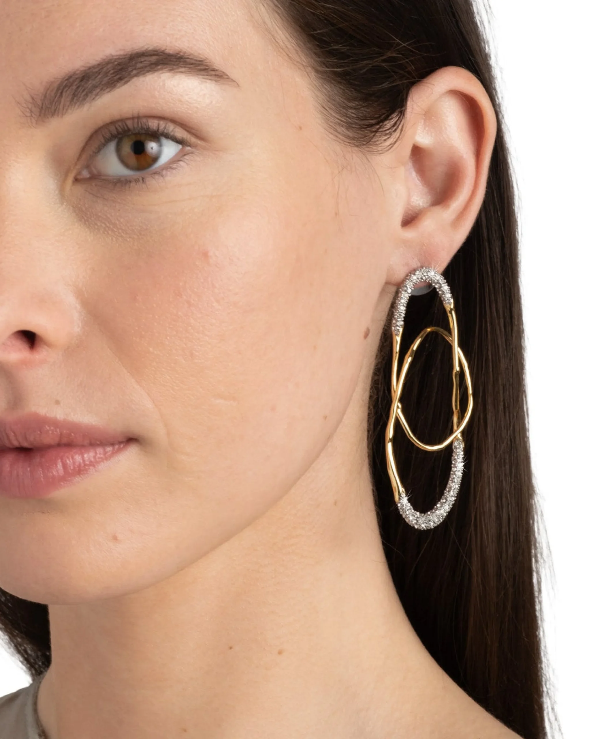Solanales Crystal Large Orbit Earring